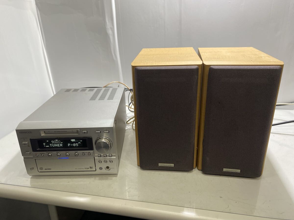 60534【自宅保管品】KENWOOD ケンウッド RD-HD5MD 3CD MD コンポ 2WAY ペアスピーカー LS-HD7 オーディオ機器 システムコンポ