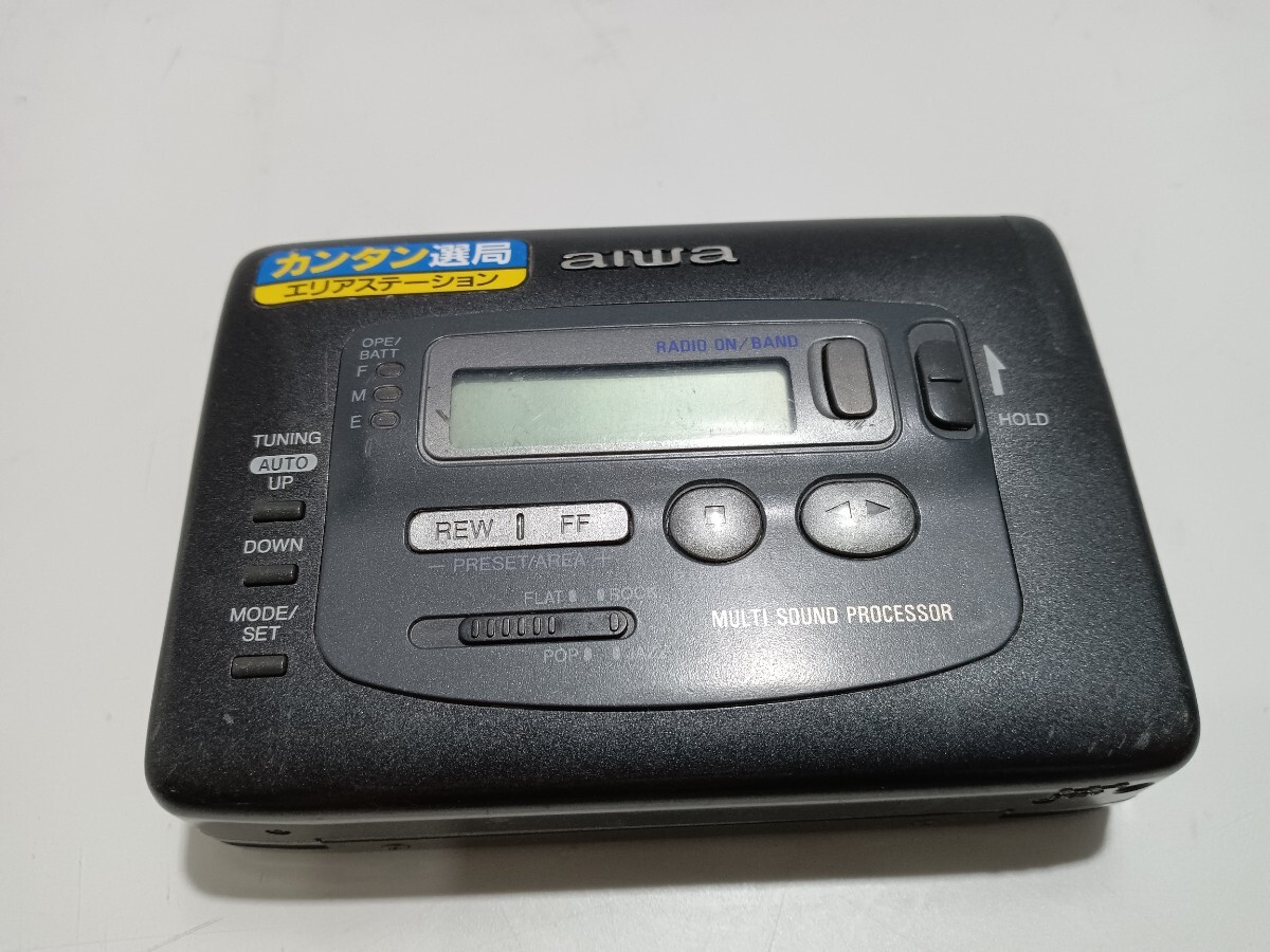 64190-2 AIWA/アイワ カセットプレーヤー 通電・動作未確認品 ジャンク〈自宅保管品〉