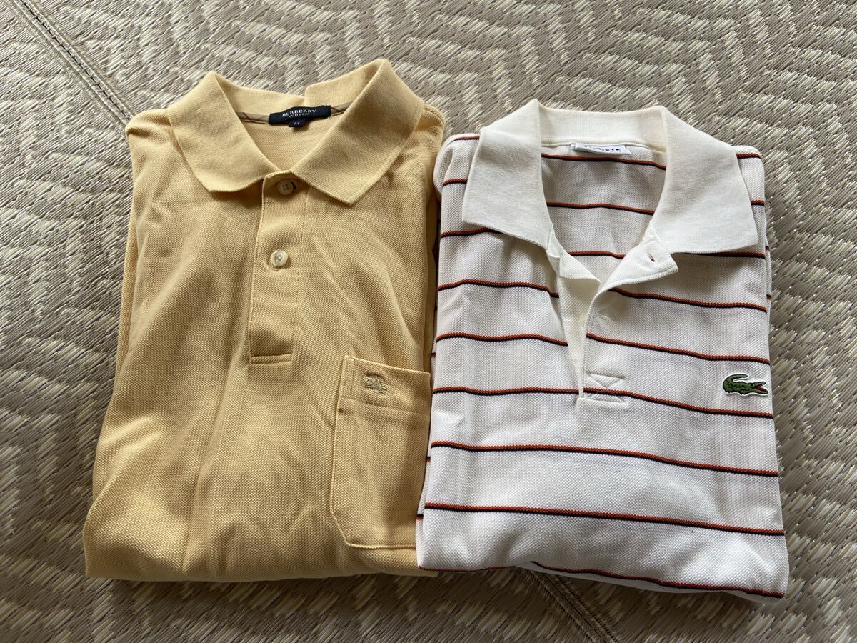 63915　ポロシャツ　ラコステ　バーバリー　Mサイズ　メンズ