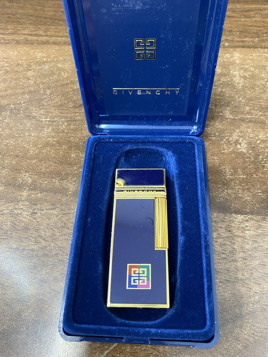 65415【自宅保管品】ジバンシィ ライター ブルー系 喫煙具 ブランドライター