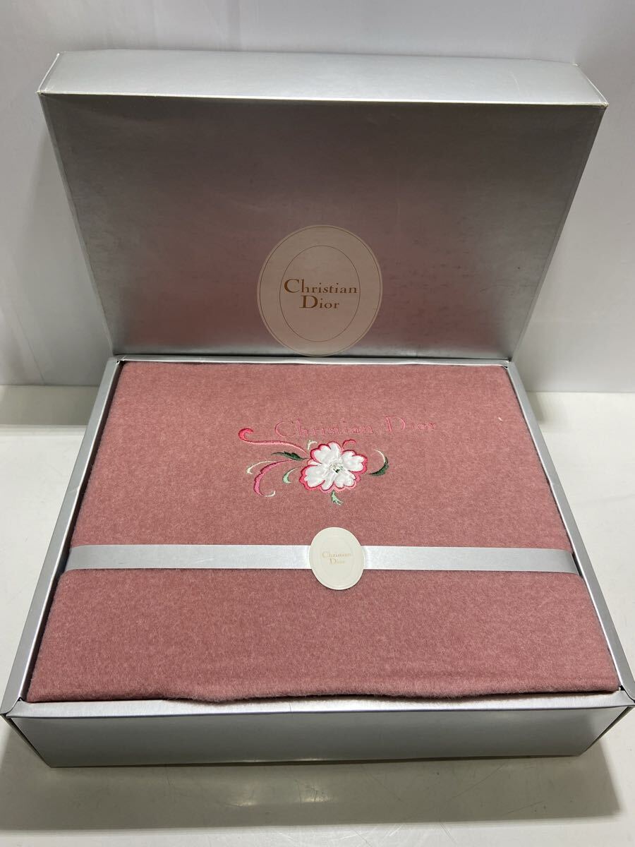 65463　Dior ボアシーツ　寝具　ピンク　未使用自宅保管品　ディオール
