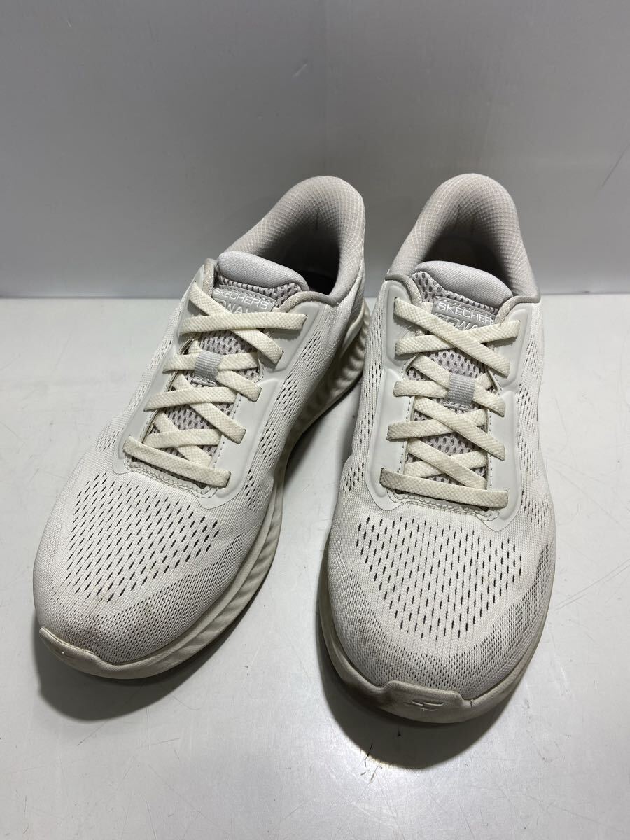 63840ー3　スケッチャーズ slip-ins スニーカー　白　25㎝　中古