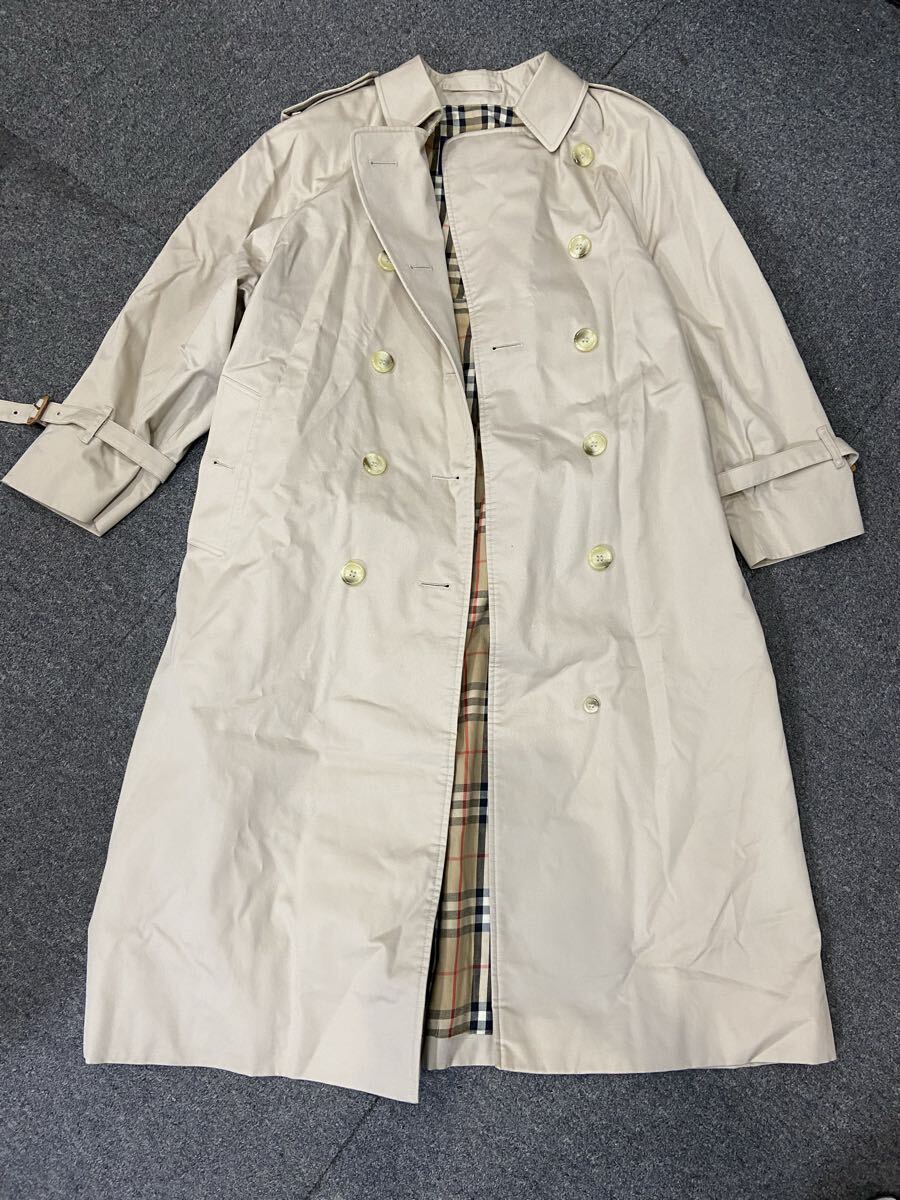 63839　バーバリー　トレンチコート　レディース　Burberrys’　ステンカラーコート　ヴィンテージ