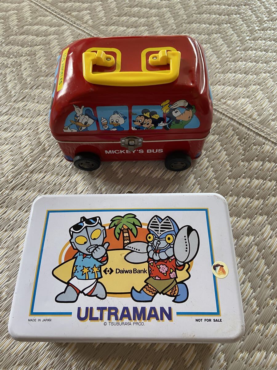 65830　缶ケース　ディズニー　ウルトラマン　ダイワ銀行　コレクション　レトロ