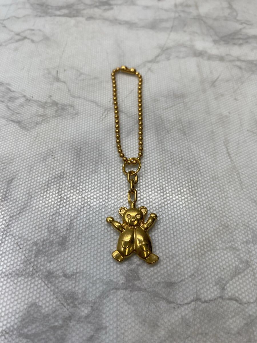 64516 FEILER フェイラー キーホルダー チャーム ゴールド系 クマ ベア〈自宅保管品〉