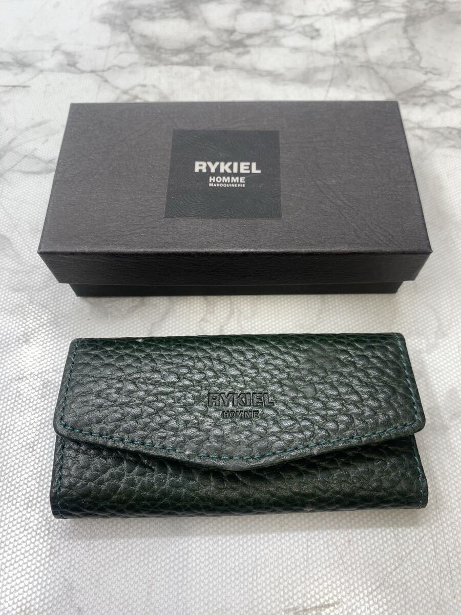 64514 リキエル キーケース 緑系 RYKIEL HOMME〈自宅保管品〉