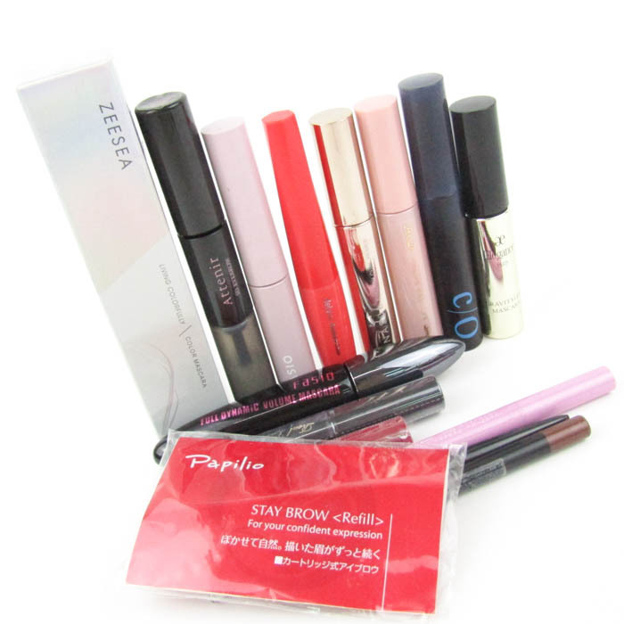 エレガンス ルナソル パピリオ他 マスカラ アイライナーなど 15点セット コスメ まとめて 大量 PO レディース