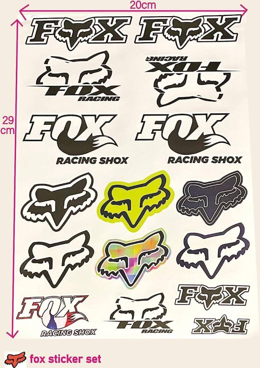 ★アウトレットセール★新品 訳あり MotoGP RACING FOX MX ステッカー 20 x 28 cm FOX RACING シール デカール オートバイ アクセサリー
