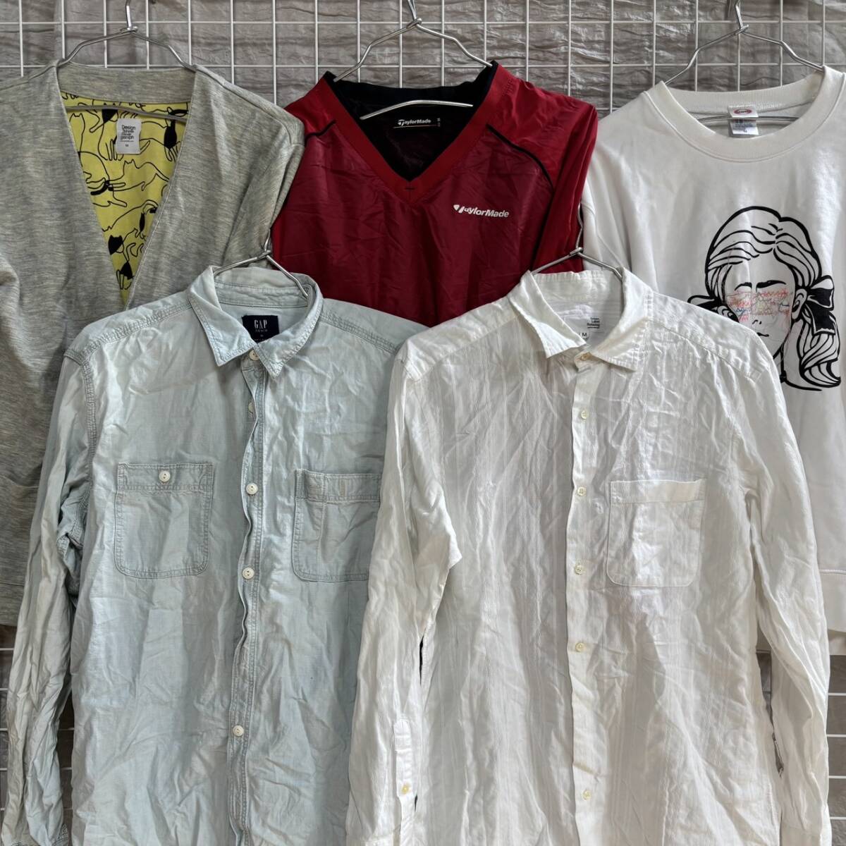 ギャップ グラニフ 他 メンズ トップス GAP graniph 5点まとめ売り Mサイズ相当 長袖シャツ スウェット カーディガン M10