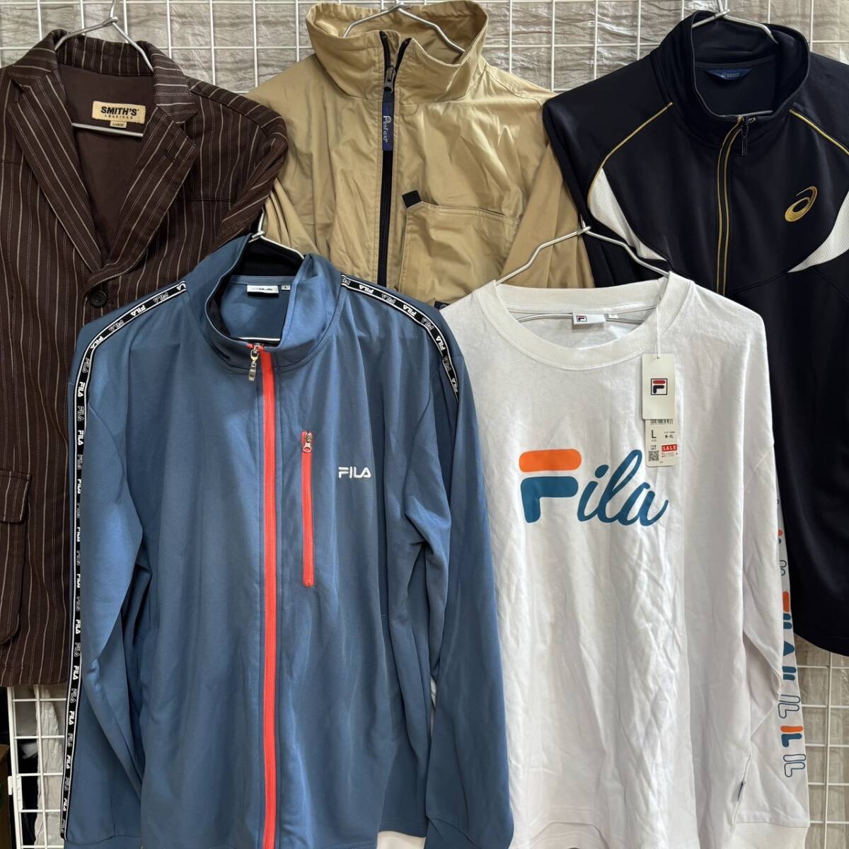 アシックス ペンフィールド 他 メンズ トップス TAKEO KIKUCHI 5点まとめ売り Lサイズ相当 FILA ジャケット ロンT ジャージ M8