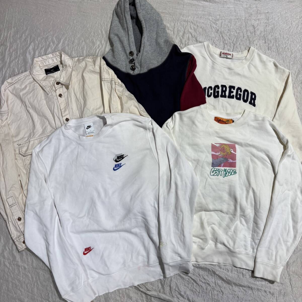 ナイキ マクレガー他 メンズ トップス NIKE McGREGOR 5点まとめ売り Mサイズ相当 スウェット パーカー ジャケット M5