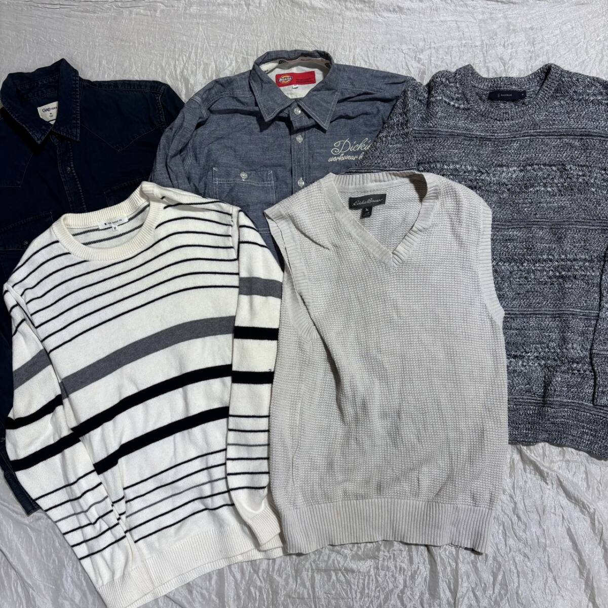 ギャップ ザショップティーケー 他 メンズ トップス Gap THE SHOP TK 5点まとめ売り Mサイズ相当 シャツ ニット ベスト M3