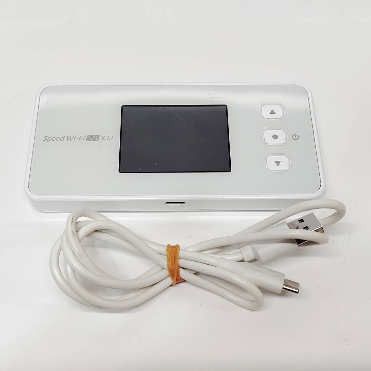 ●エーユー NAR03 モバイルルーター au ホワイト Speed Wi-Fi 5G X12 ポケットWi-Fi インターネット ネットワーク N1166