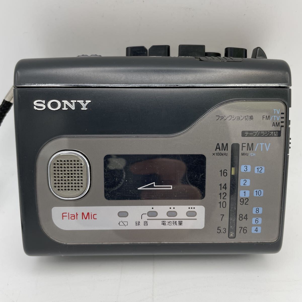 希少　再生OK SONY ソニー TCM-F48 モノラル　コンパクト　ラジカセ　 ラジオ　カセット 昭和レトロ　②