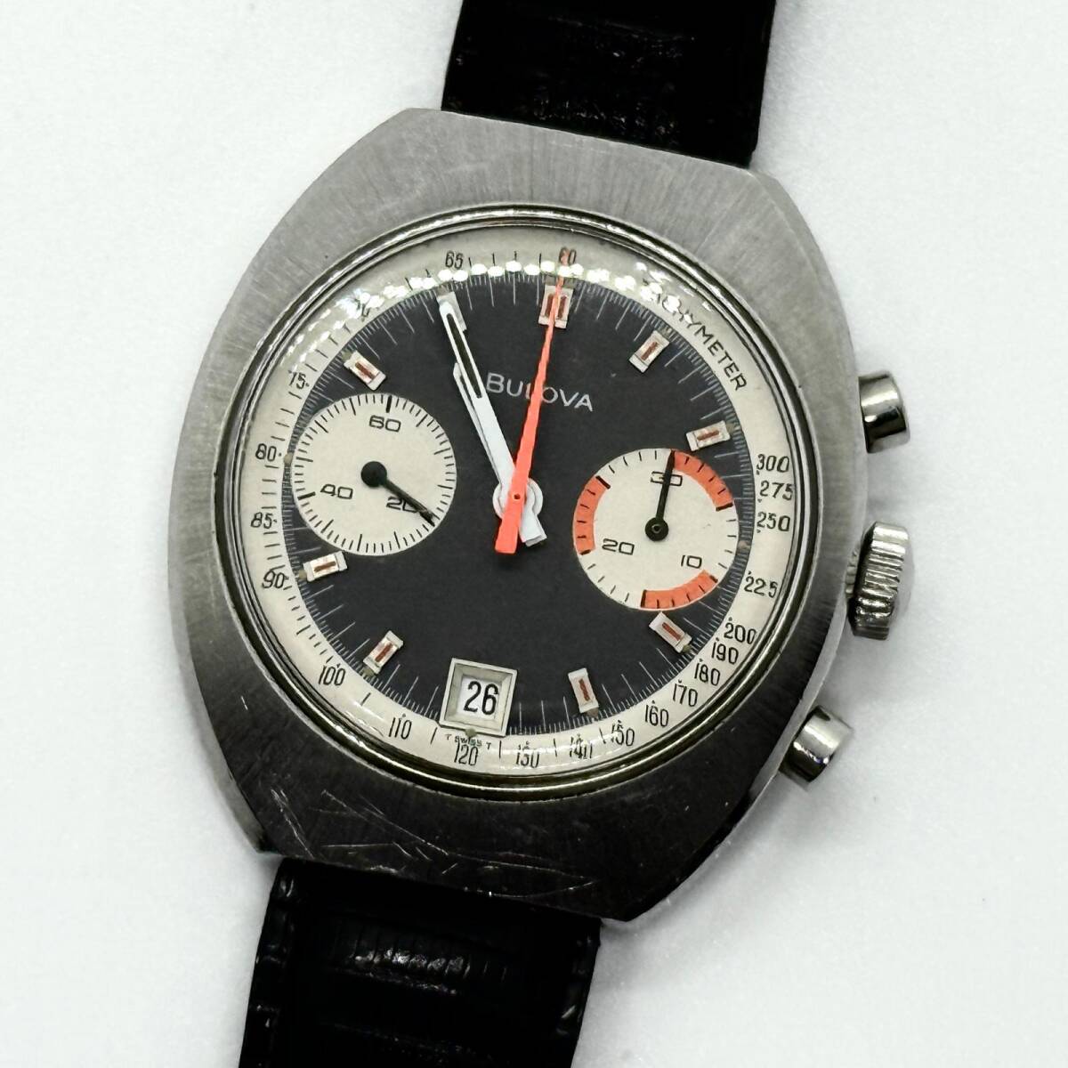 BULOVA ブローバ 5007 N1 ブラック 手巻き メンズ 2レジスター 2クロノ ヴィンテージ 腕時計