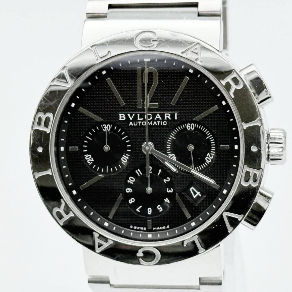BVLGARI ブルガリ ブルガリブルガリ クロノグラフ BB42SSCH ブラック AT メンズ 腕時計 箱 保証書 コマ2