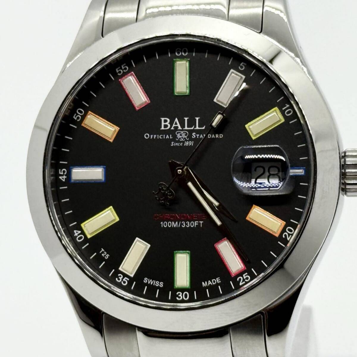 BALLWATCH ボールウォッチ マーベライト レインボーエディション 6100552 NM9026C 904L NM9026C ブラック AT メンズ 腕時計 稼働品