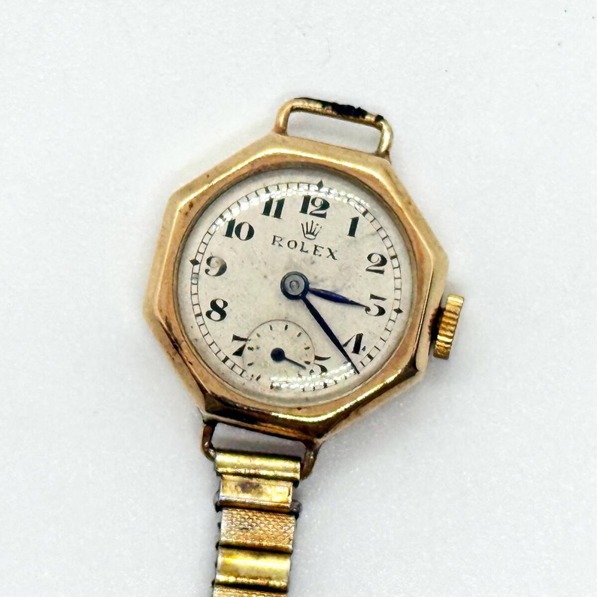 ROLEX ロレックス K18YG ホワイト 手巻き レディース ヴィンテージ アンティーク スモールセコンド 総重量20.5g 腕時計 稼働品