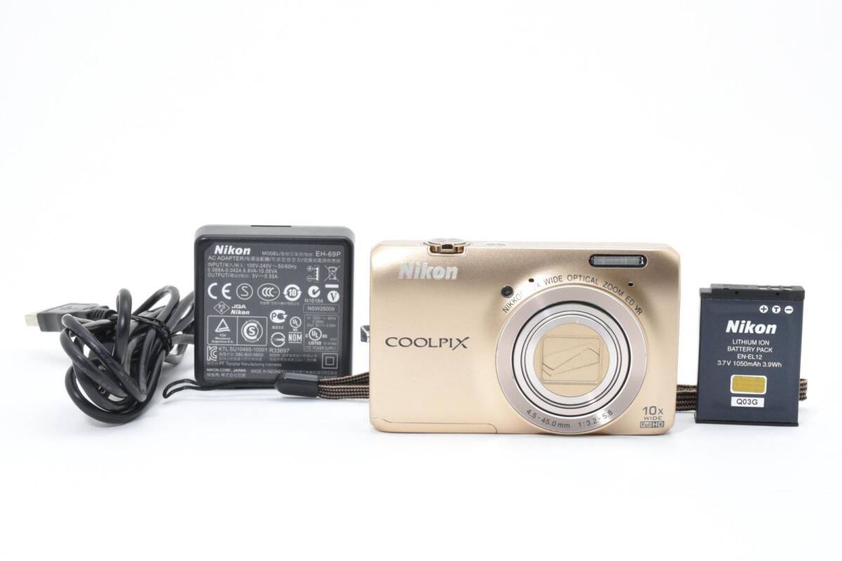 Nikon ニコン COOLPIX S6300 ゴールド /2851動作OK 返金保証