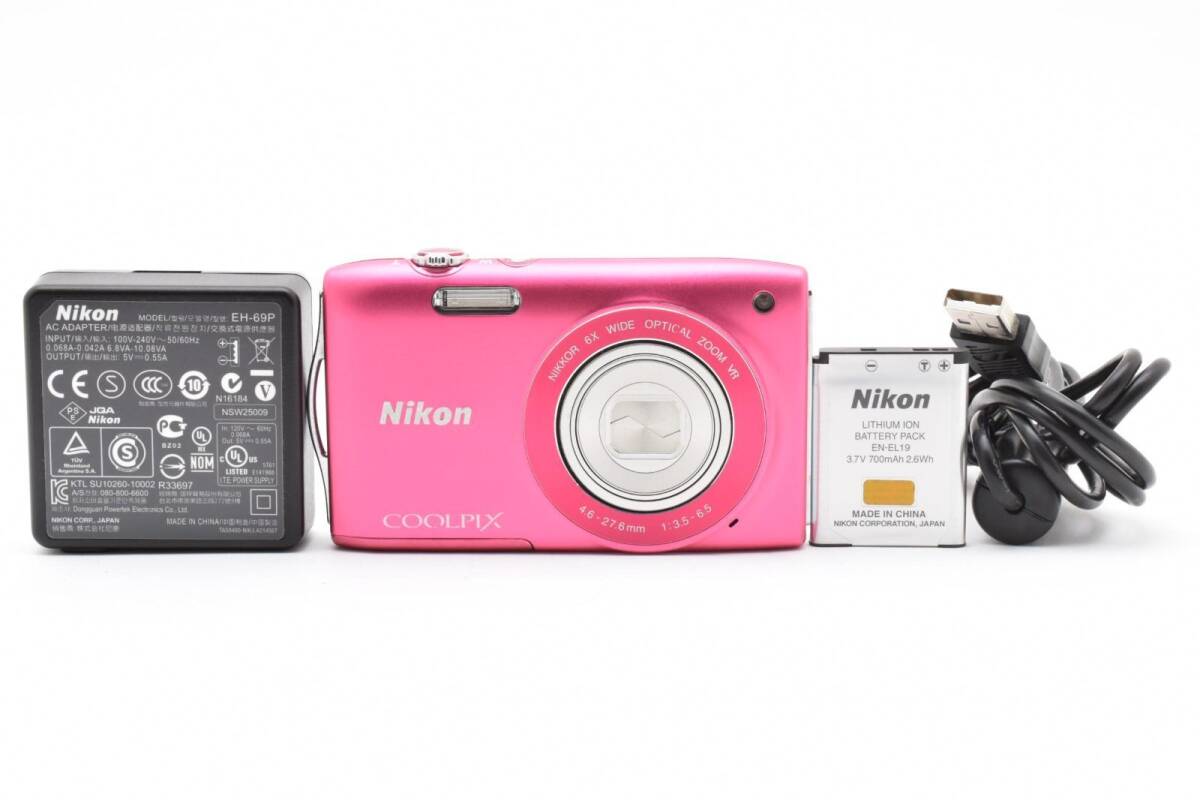 Nikon ニコン COOLPIX S3300 ピンク /2950動作OK 返金保証