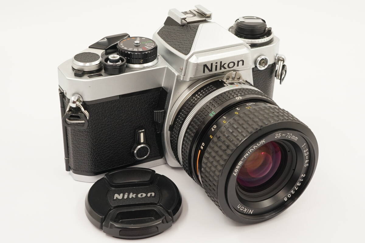 n-1●売り切り●Nikon FE●Ai-S Zoom-NIKKOR 35-70mm F3.3-4.5●ニコン 一眼レフカメラ シルバー ボディ ニッコール●動作品●