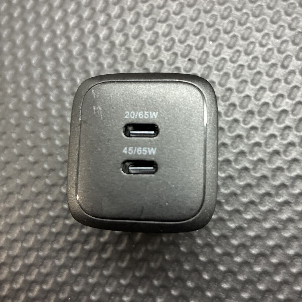 BUFFALO PD65W対応 AC充電器 Type-C×2ポート ブラック BSACPD6500 2ポート USB Power Delivery対応 