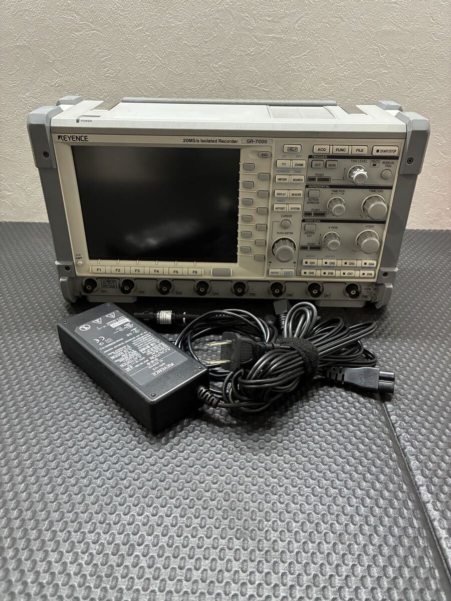 KEYENCE キーエンス GR-7000　小型絶縁8ch高速マルチレコーダ ACアダプター付き　