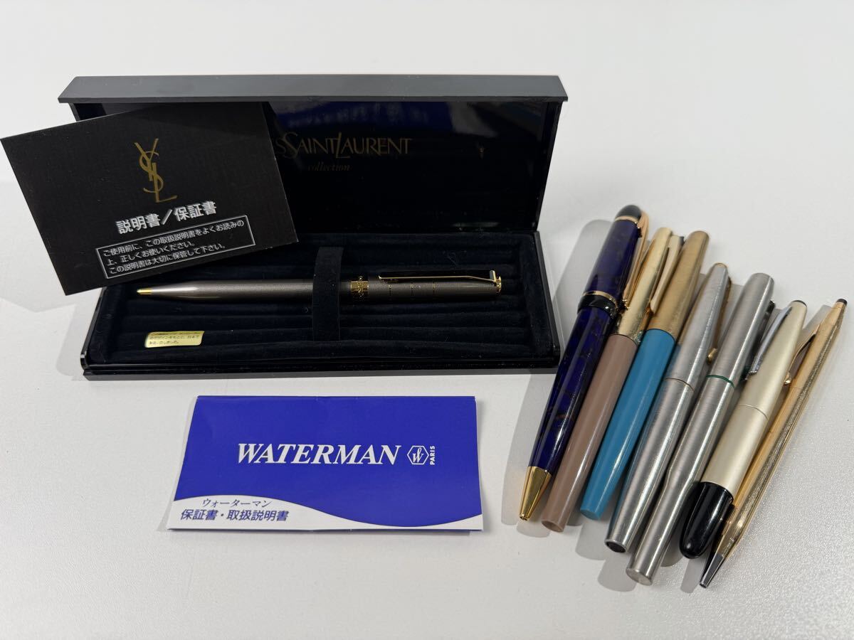 【3/126EL】 PARKER PILOT WATERMAN YSL 万年筆 ボールペン 筆記未確認 筆記用具