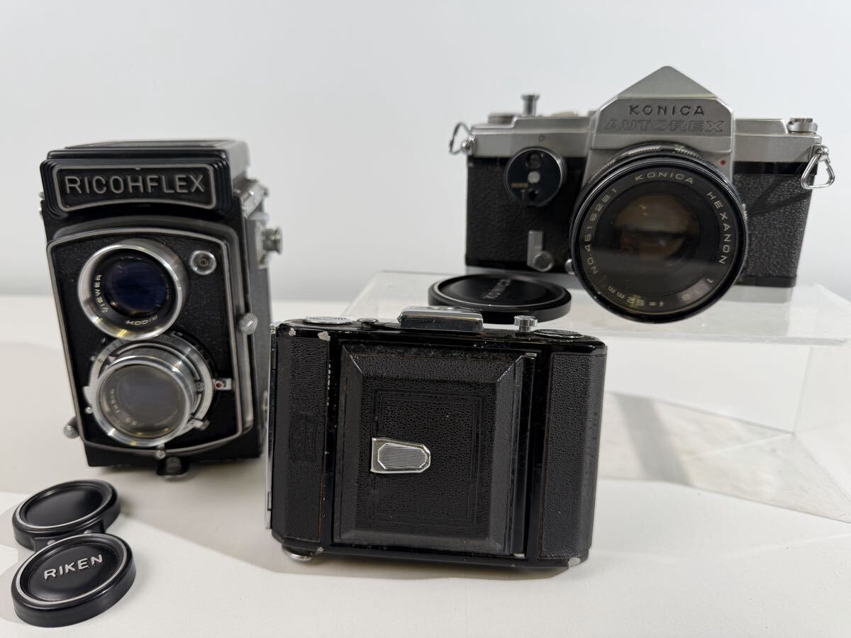 【3/23AP】Konica autorex RICOHFLEX ZEISS IKON フィルムカメラ 二眼レフ 蛇腹カメラ カメラ ジャンク