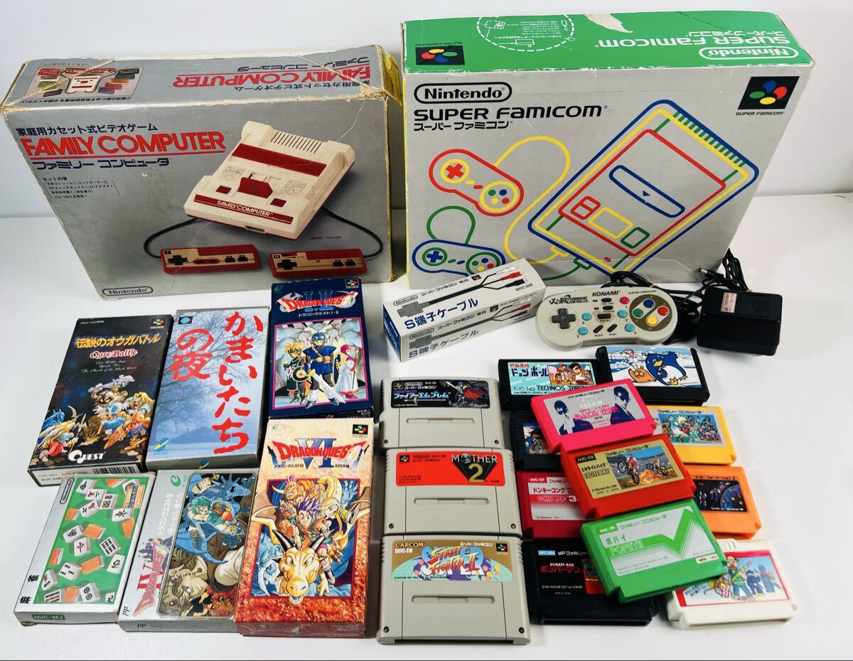 【3/23AP】 スーパーファミコン ファミリーコンピュータ Nintendo ファミコン ソフト カセット SHVC-001 HVC-001 ゲーム機 ジャンク