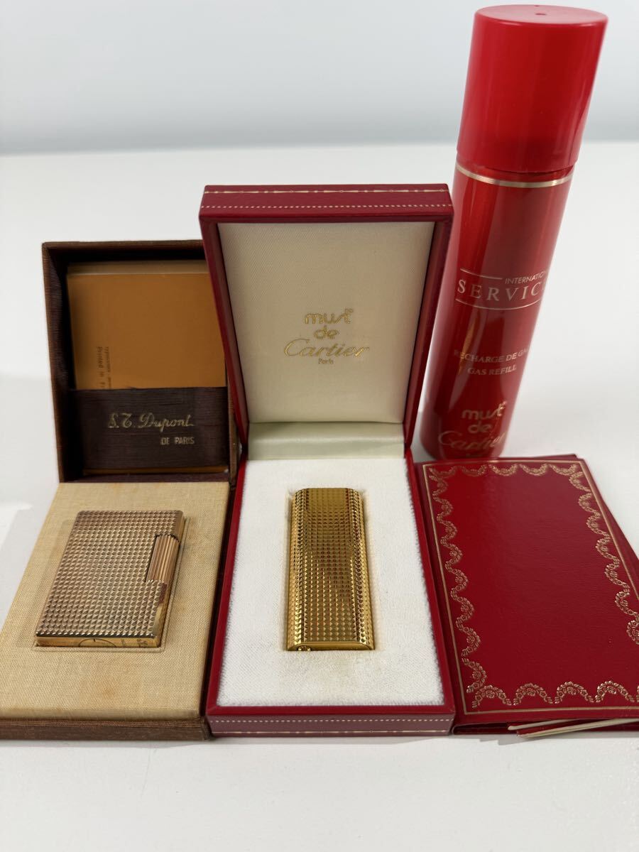 【3/1D】 Cartier カルティエ デュポン S T Dupont ライター ガスライター 着火未確認