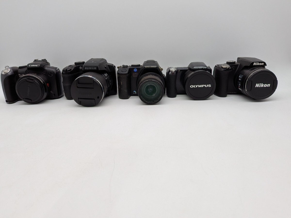 【1円スタート】 デジタルカメラ ズームレンズ一体型 5台 Canon PC1304 FinePix S9800 Nikon COOLPIX P90 等 デジカメ まとめ ※動作未確認