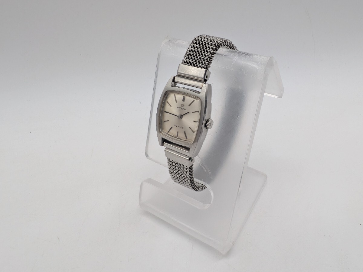 【1円スタート】 OMEGA DE VILLE オメガ デビル スクエア シルバーカラー レディース アンティーク レトロ ※動作未確認