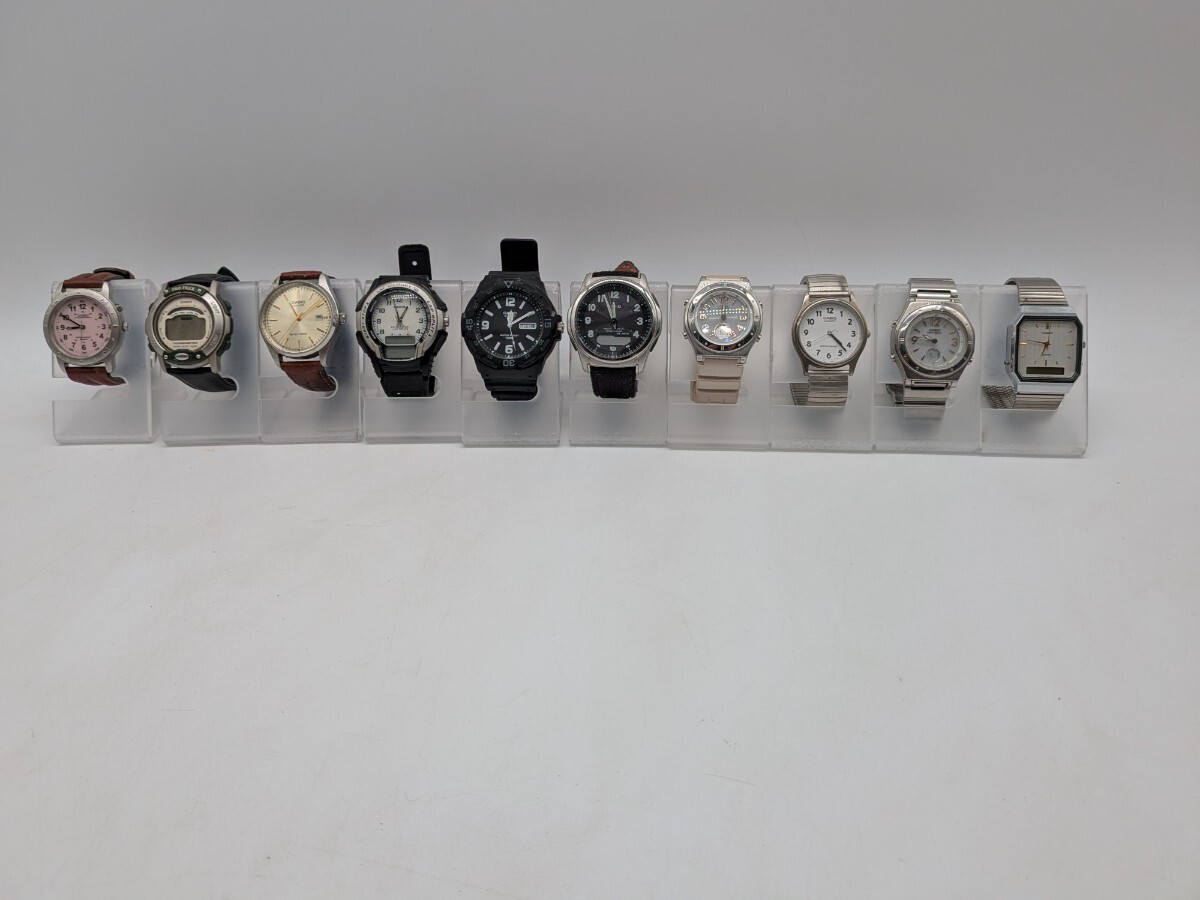 【1円スタート】CASIO まとめ 10点 MTP-1126 PRL-10 MTP-1175 WS-300 MRW-200H WVA-M360 LWA-M141 AQ-526 LWA-M143 MQ-410 ※動作未確認