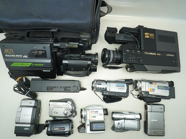 ☆ビデオカメラなど☆SONY/Victor/Canon/YASHICA/National/ 等 計:10点まとめ【ジャンク品】32403