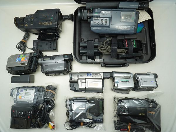 ☆ビデオカメラなど☆SONY/FUJIX/Panasonic/MITSUBISHI/ 等 計:10点まとめ【ジャンク品】32400