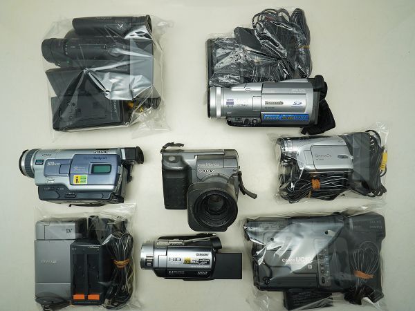 ★ビデオカメラなど★SONY/Panasonic/Victor/Canon/ 等 計:8点まとめ【ジャンク品】32398