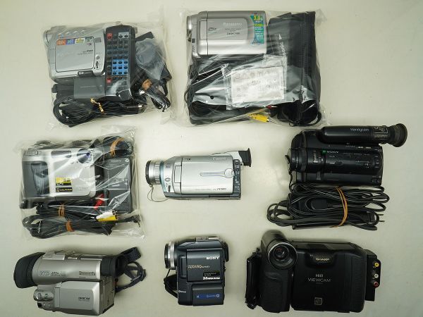 ★ビデオカメラなど★SONY/Panasonic/Canon/SHARP/ 等 計:8点まとめ【ジャンク品】32395
