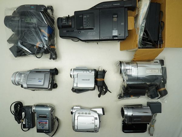 ★ビデオカメラなど★SONY/TOSHIBA/Panasonic/Canon/SHARP/Victor/ 等 計:8点まとめ【ジャンク品】32391