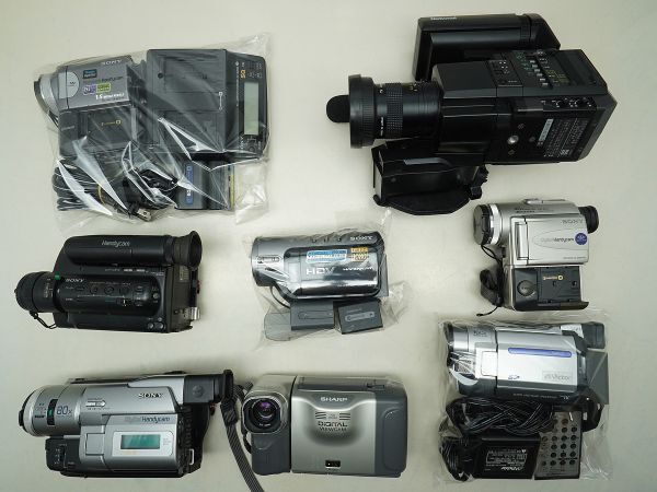 ★ビデオカメラなど★SONY/SHARP/National/Victor/ 等 計:8点まとめ【ジャンク品】32390