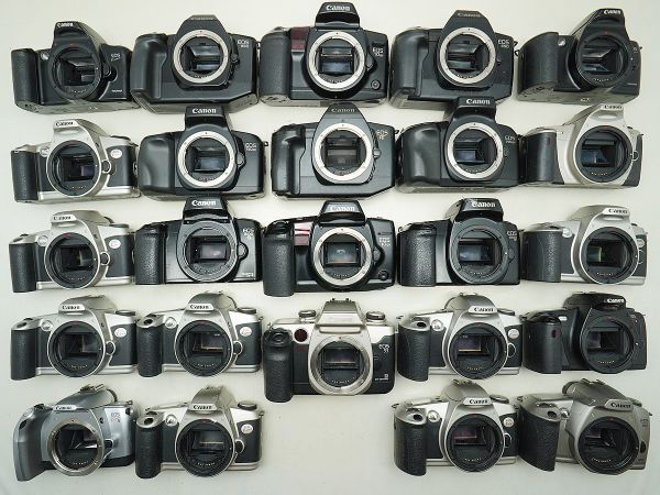 ★キヤノン AF一眼など★EOS RT/55/3000/10QD/750QD/1000QD/Kiss5/ 等 計:24点まとめ【ジャンク品】32372