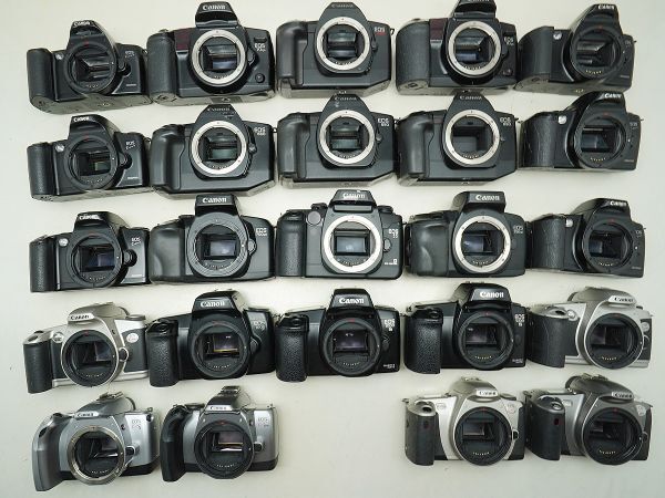 ★キヤノン AF一眼など★EOS 55/10QD/620/700QD/1000QD/Kiss Lite/Kiss5/ 等 計:24点まとめ【ジャンク品】32371