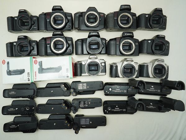 ★キヤノン AF一眼など★EOS 620/10QD/100QD/1000QD/Kiss/BP-50/グリップ類/ 等 計:28点まとめ【ジャンク品】32366