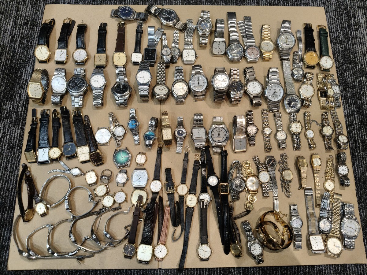 １円スタート大量 SEIKO CITIZEN CASIO まとめ腕時計セット 手巻き 自動巻き クオーツ DOLCE SPIRIT ECO DRIVE【ジャンク品】