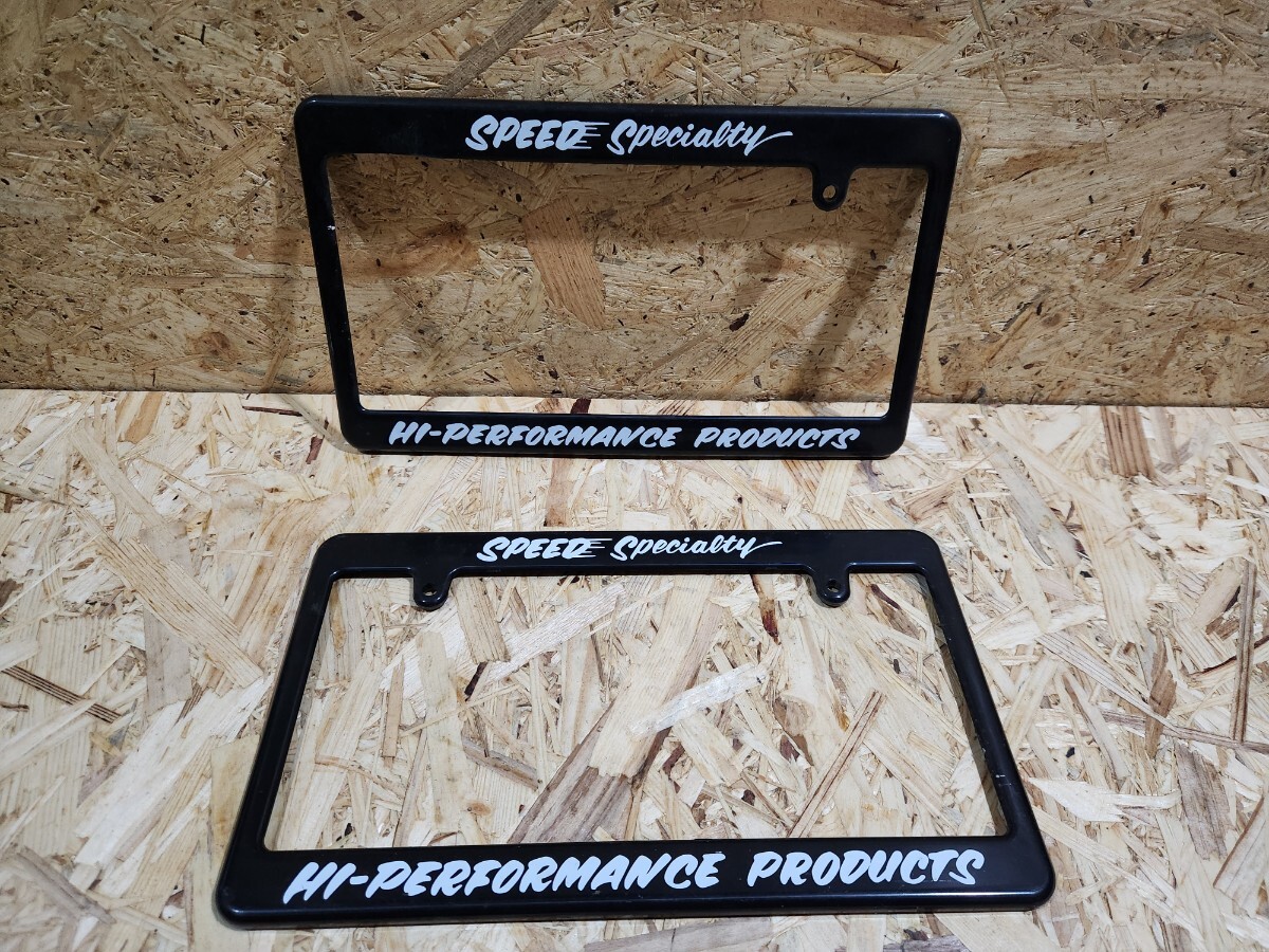 ナンバーフレーム ナンバープレート フレーム ノーマル ブラック SPEED SPECIALTY m