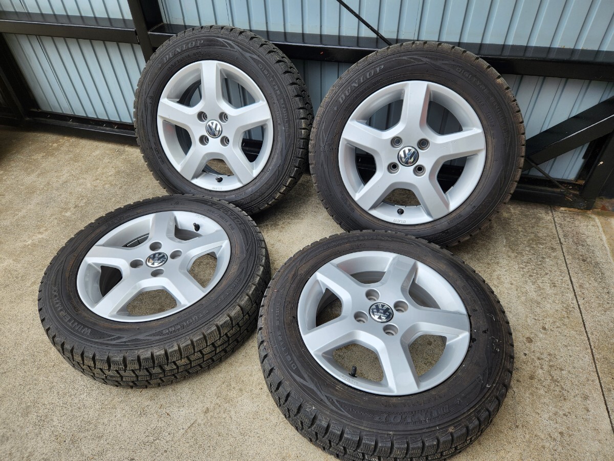 フォルクスワーゲン Volkswagen アスペン 純正 ホイル付き スタッドレス タイヤ 4本セット165/70R14 81Q 14インチ5J PCD100 M