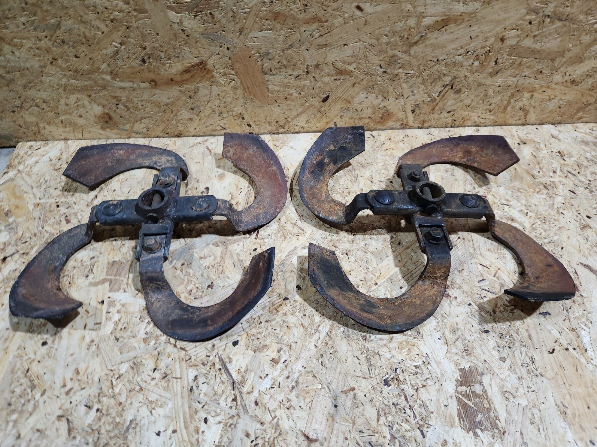  ロータリー 丸軸 爪 農業 耕運機 管理機 左右セット パーツ 部品 農機具 M