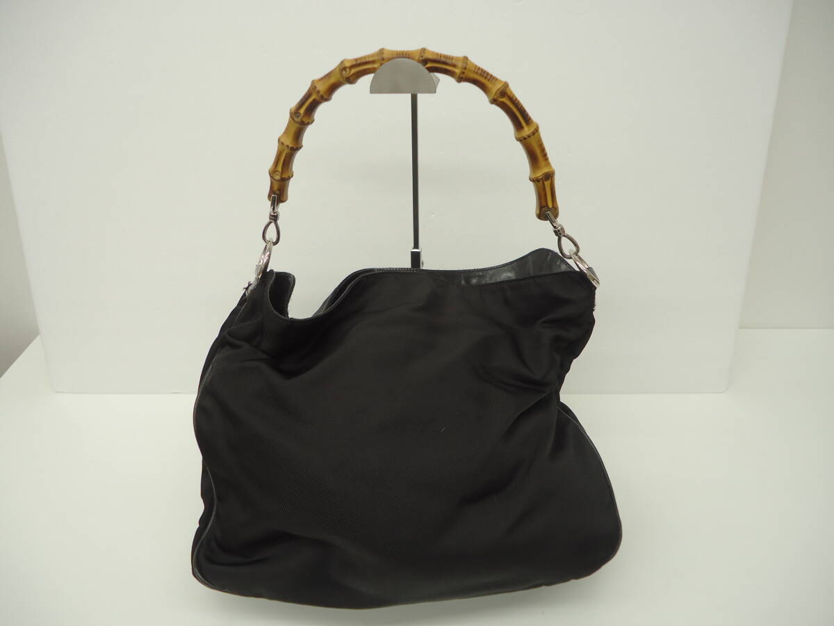 4016 ブランド祭 グッチ バンブー ハンドバッグ 001・2058 Gucci ブラック 黒 
