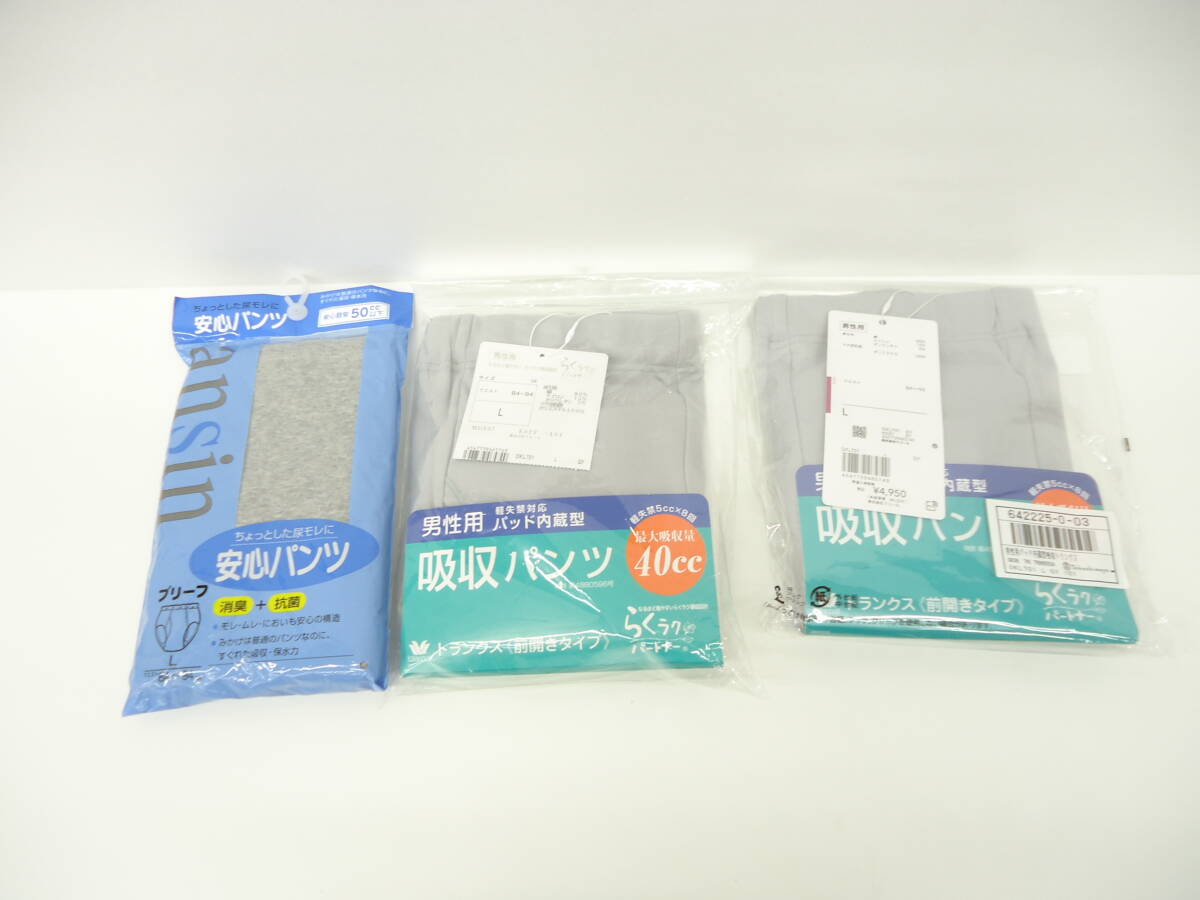 4093 介護用品祭 未開封 未使用 ワコール ニシキ 吸水パンツ トランクス ブリーフ L 40cc 50cc 