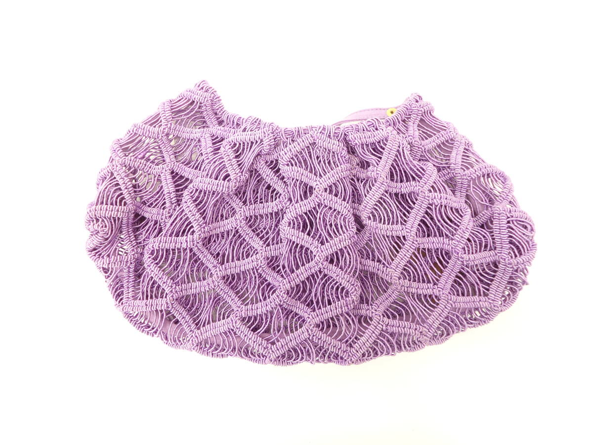 4100 バッグ祭 HOUSE OF LOTUS MAISON N.H PARIS メッシュ バッグ クラッチバッグ ハウスオブロータス パープル